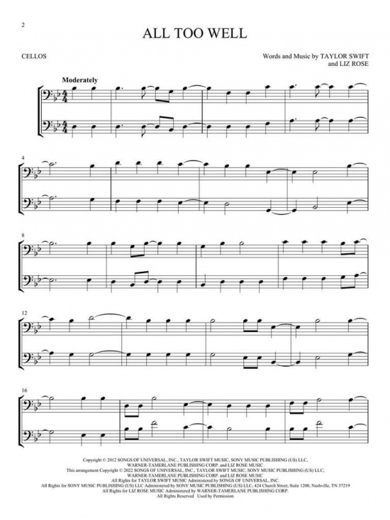 Chart Hits For Two Cellos