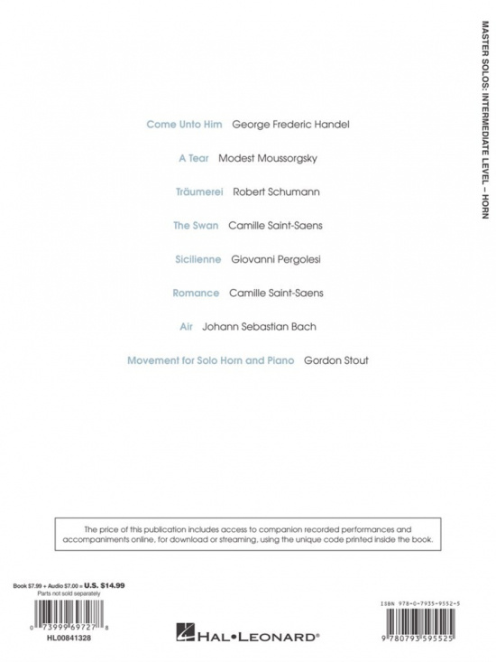 Master Solos Intermediate Level French Horn