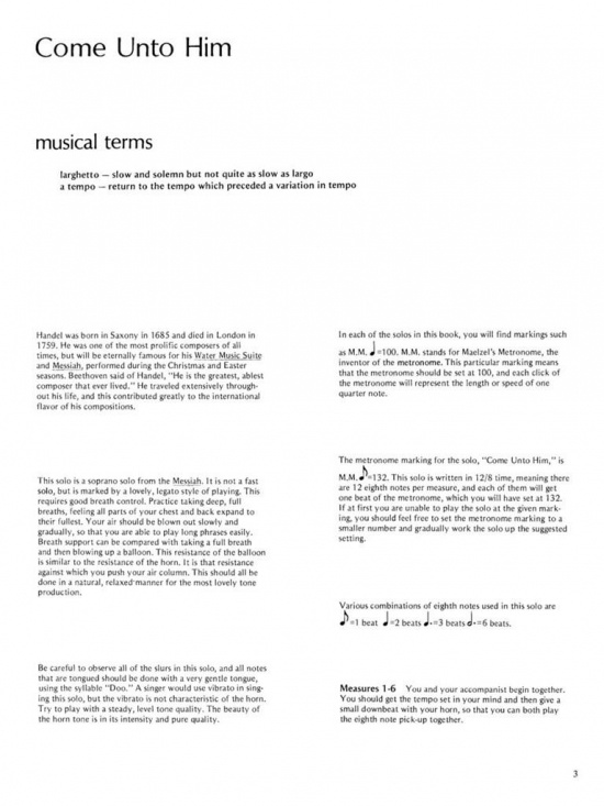 Master Solos Intermediate Level French Horn