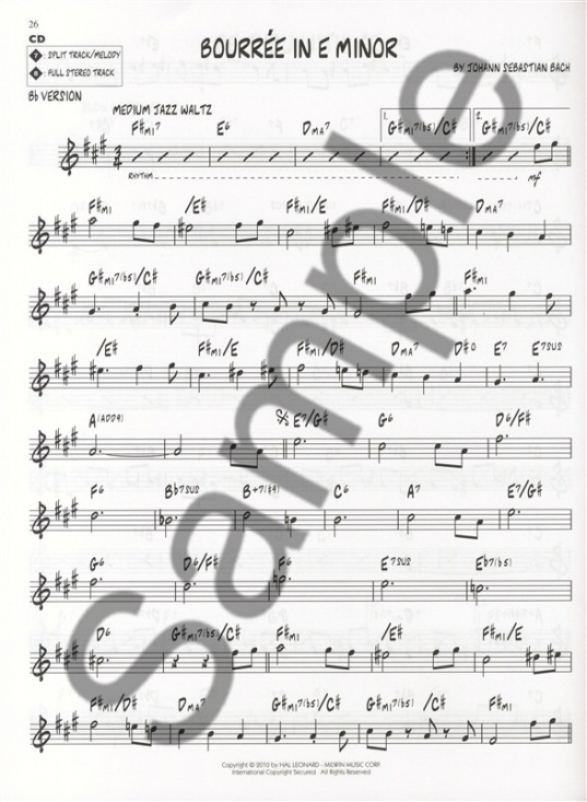 Jazz Play-Along vol 120: J S Bach