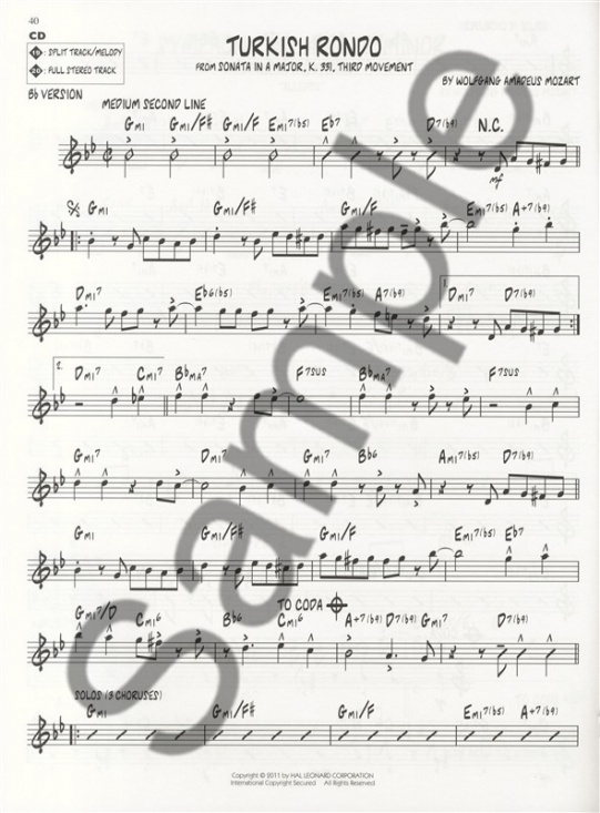 Jazz Play-Along vol 159: Mozart