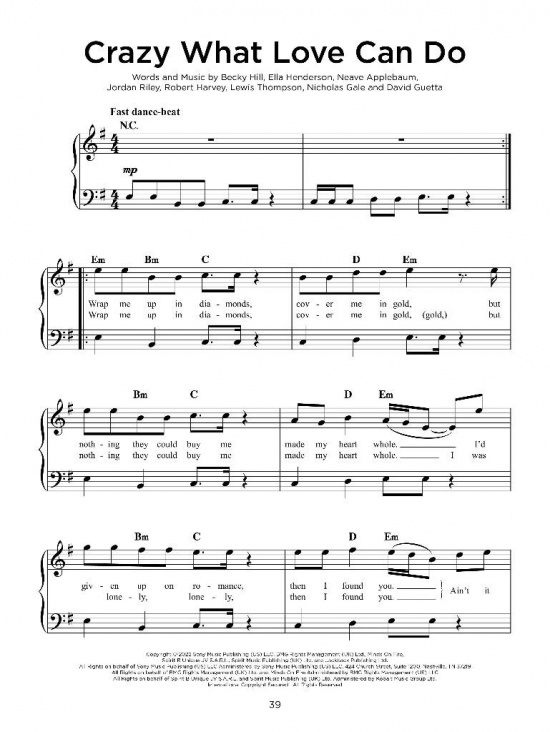 Top Hits of 2022 (Easy Piano)