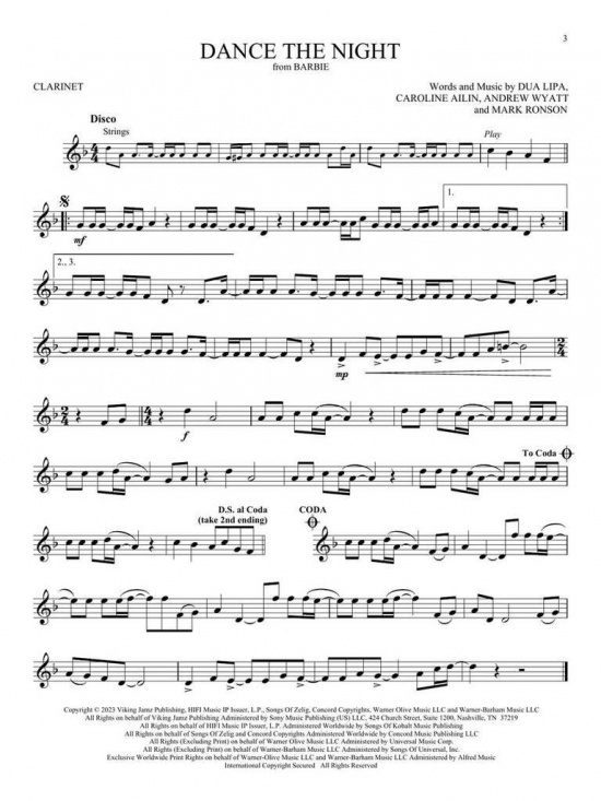 Songs from Barbie, The Little Mermaid, The Super Mario Bros. Movie, and More Top Movies for Clarinet