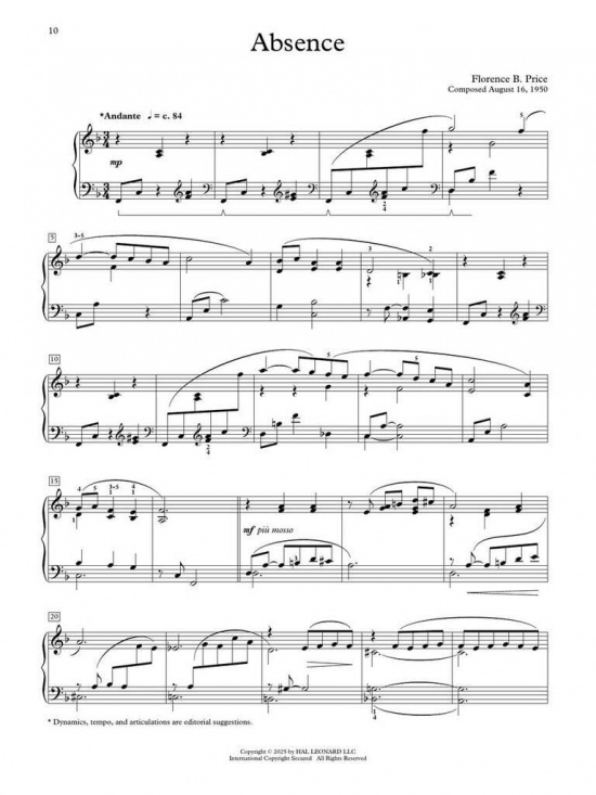 Florence  Price: Rediscovered Gems for Piano Solo