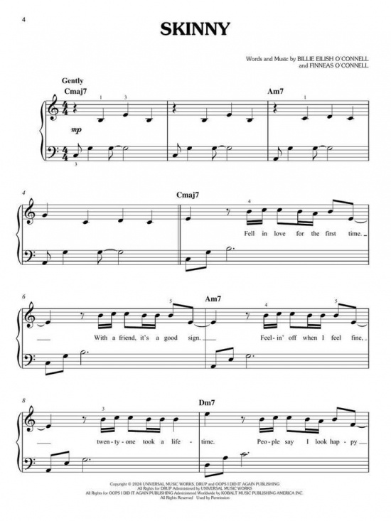 Billie Eilish - Hit Me Hard and Soft (Easy Piano)