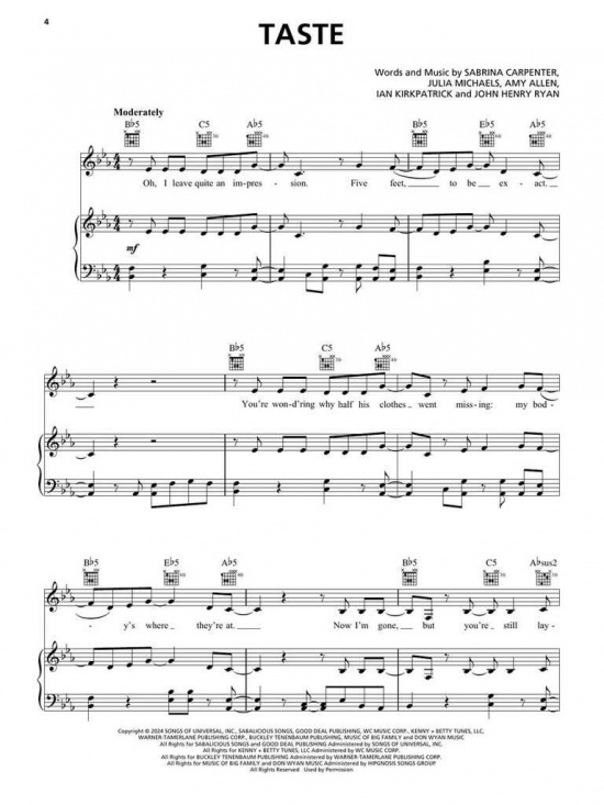 Sabrina Carpenter - Short n' sweet  (PVG)