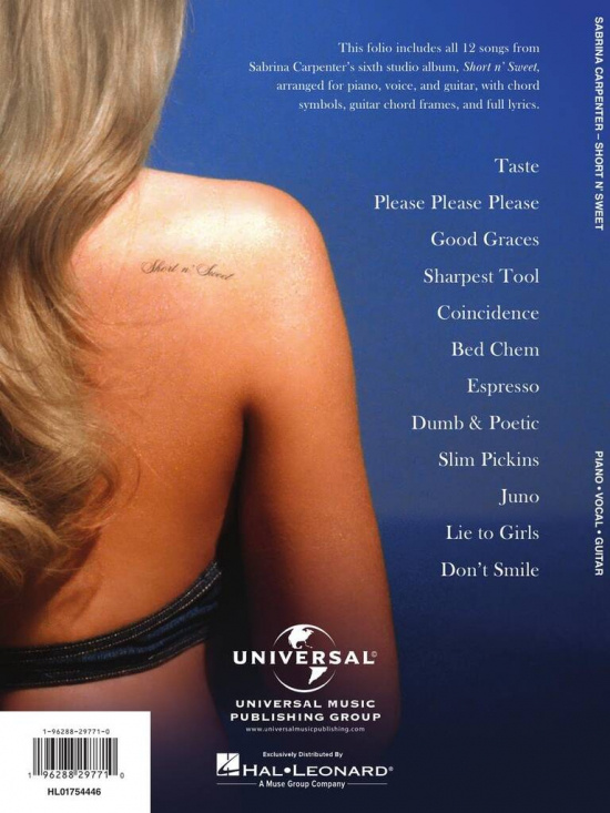 Sabrina Carpenter - Short n' sweet  (PVG)