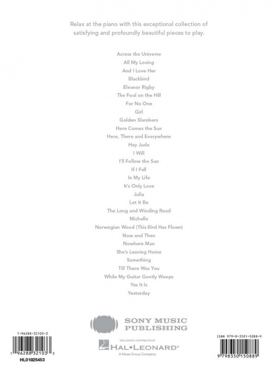 Peaceful Piano Solos: The Beatles