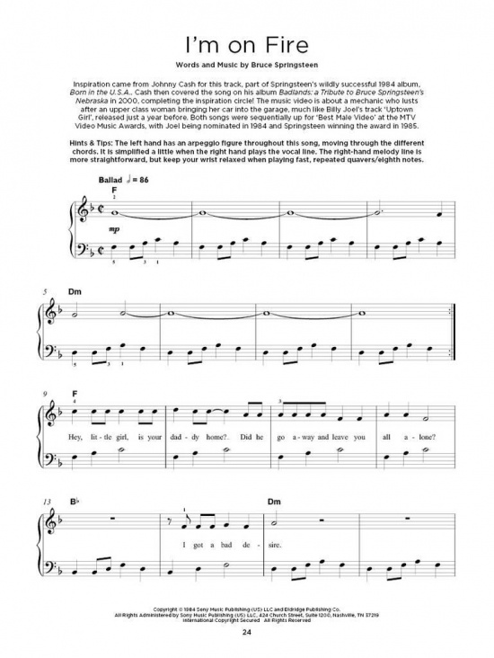 Really Easy Piano: Bruce Springsteen