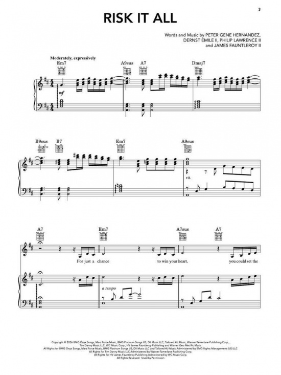 Bruno Mars - The Romantic (PVG)