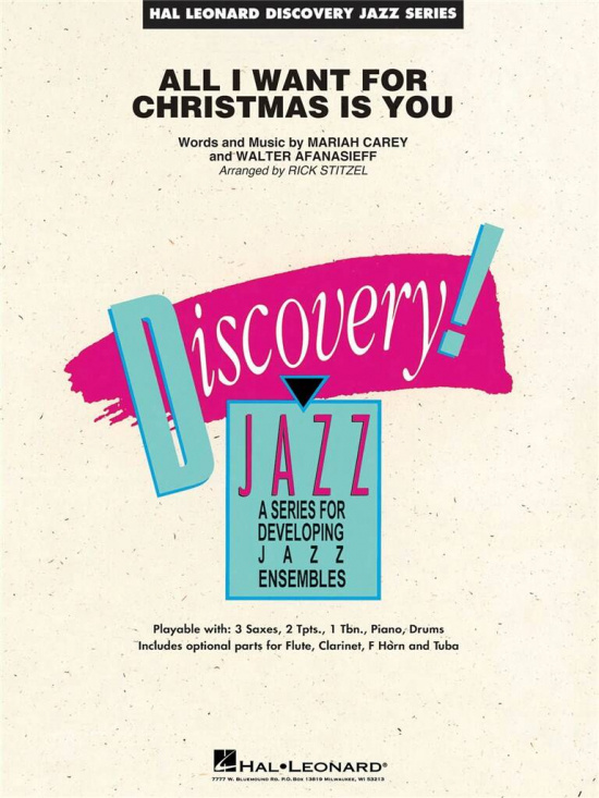 Carey: All I Want For Christmas Is You for Jazz Ensemble grade 1.5