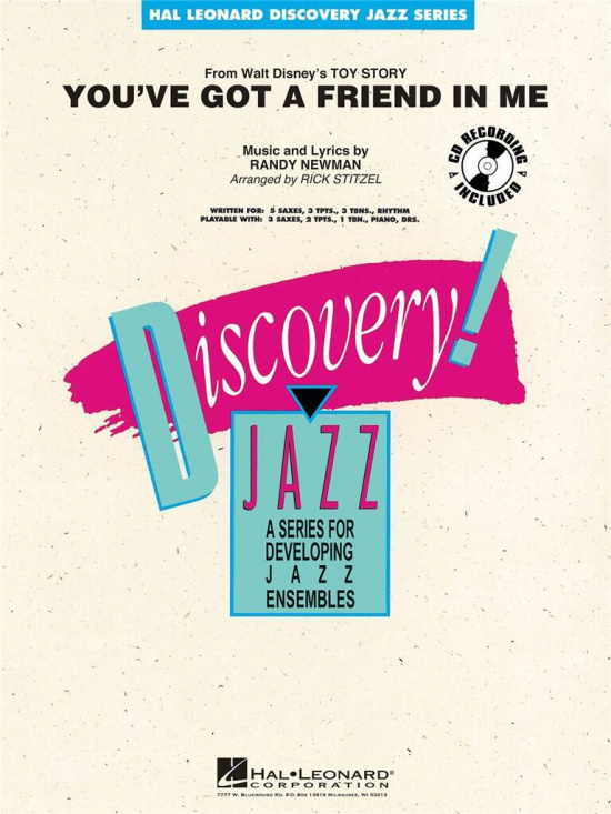 Newman: You'Ve Got A Friend In Me for Jazz Ensemble grade 1.5
