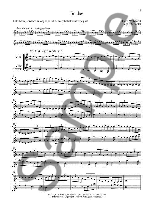 Wohlfahrt Studies för violin
