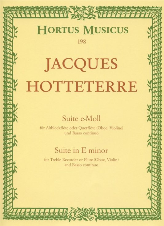 Hotteterre: Suite e-moll Fl+pi (Bc)