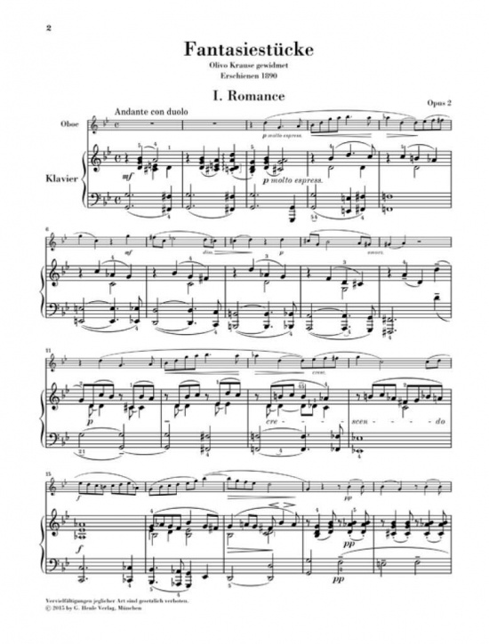 Nielsen: Fantasiestücke Opus 2 för oboe och piano