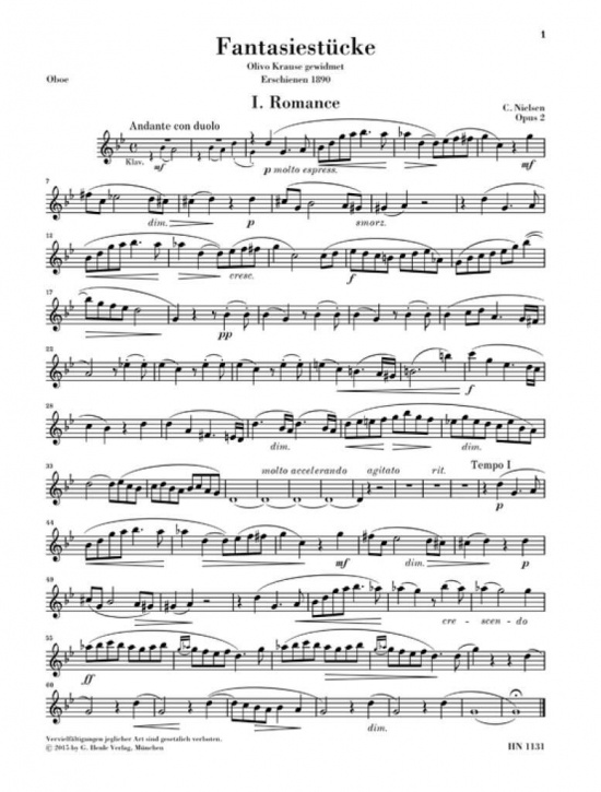 Nielsen: Fantasiestücke Opus 2 för oboe och piano