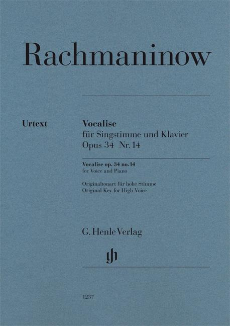 Rachmaninoff: Vocalise Op34 Nr 14 High voice