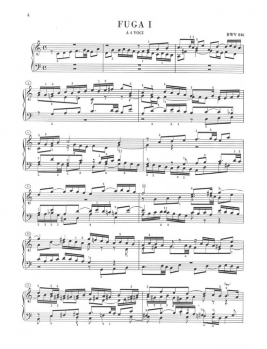 Bach: Das Wohltemperierte Klavier Teil 1