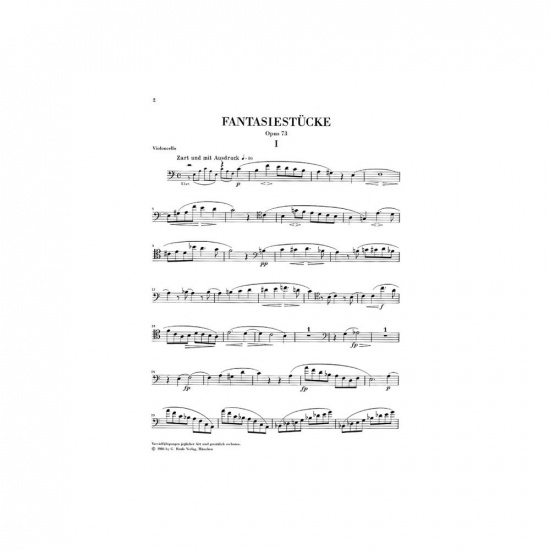 Schumann: Fantasiestücke (Fassung für Violoncello) opus 73