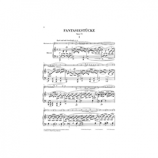 Schumann: Fantasiestücke (Fassung für Violoncello) opus 73