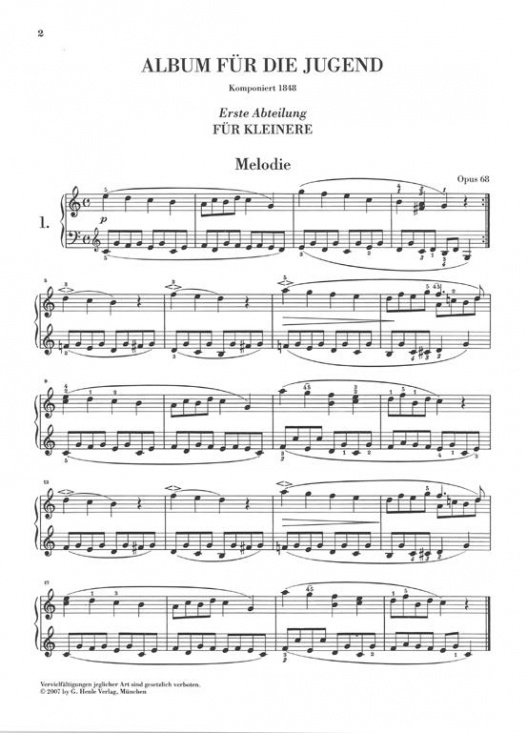 Schumann: Album für die Jugend Opus 68