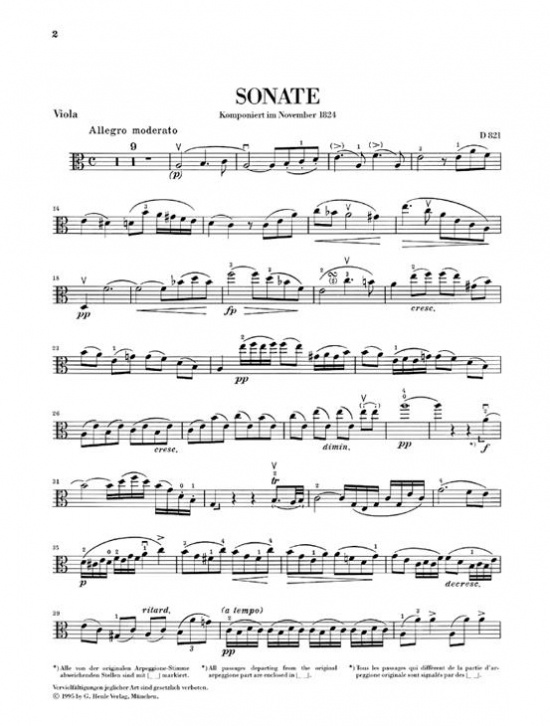 Schubert: Arpeggionesonate D 821 för viola