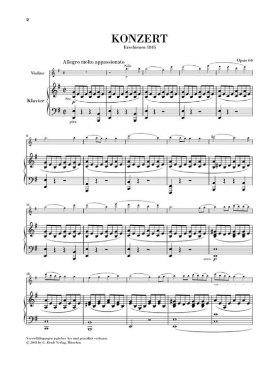 Mendelssohn: Violinkonzert e-Molll violin och piano