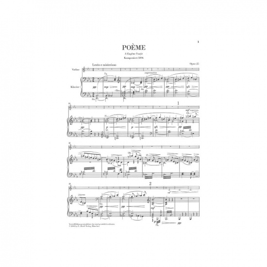 Chausson: Poeme för violin och piano Opus 25