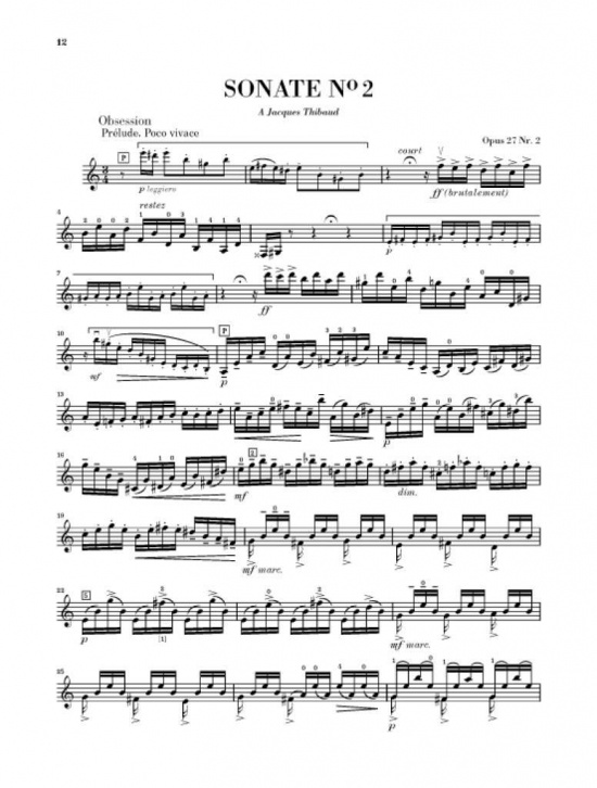Ysaÿe: Sechs Sonaten für Violine solo