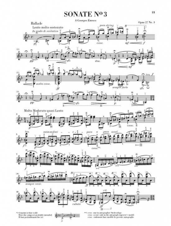 Ysaÿe: Sechs Sonaten für Violine solo