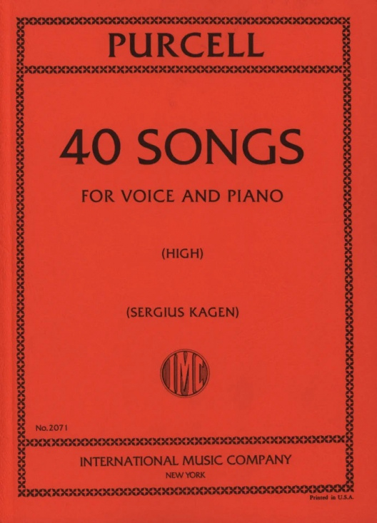 Purcell: 40 songs - high