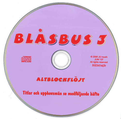 CD till Blåsbus 3 Altblockflöjt