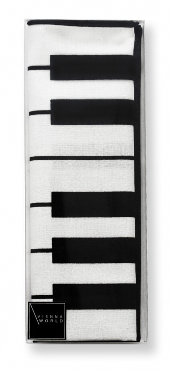 Kökshandduk med klaviaturmönster