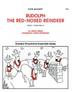 Rudolph The Red-Nosed Reindeer för flöjtkvartett