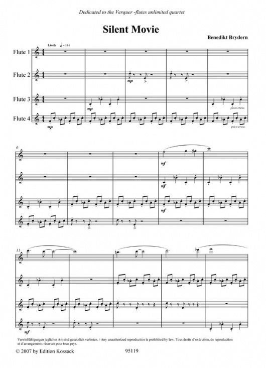 Brydern: Silent Movie för flöjtkvartett