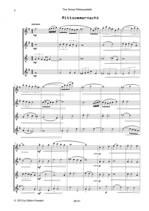 Tina Ternes: Flötenquartette