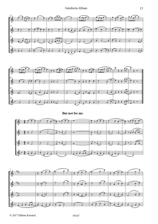 Gershwin: Album für 4 Flöten (3 c-flöjter och altflöjt)