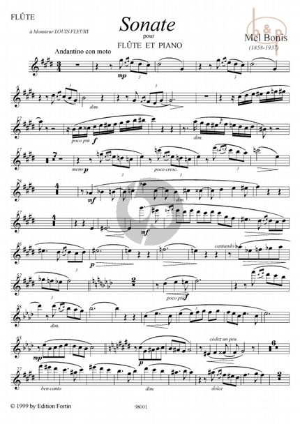 Bonis: Sonate ciss-Moll för flöjt och piano