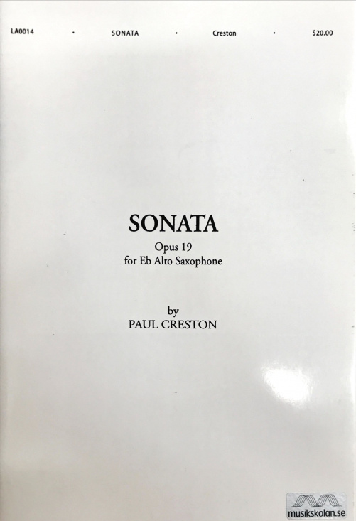 Creston: Sonata Op 19 - Sax + Pi