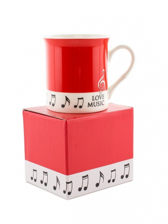 Mugg med noter röd