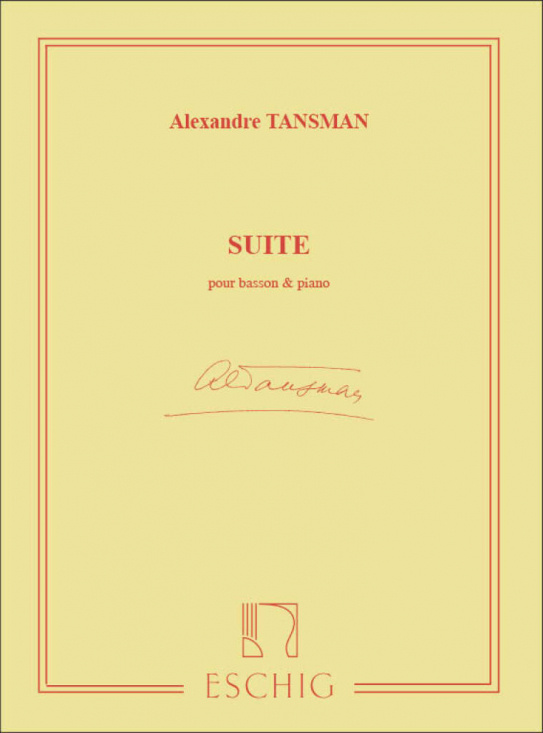Tansman: Suite Pour Basson Et Piano