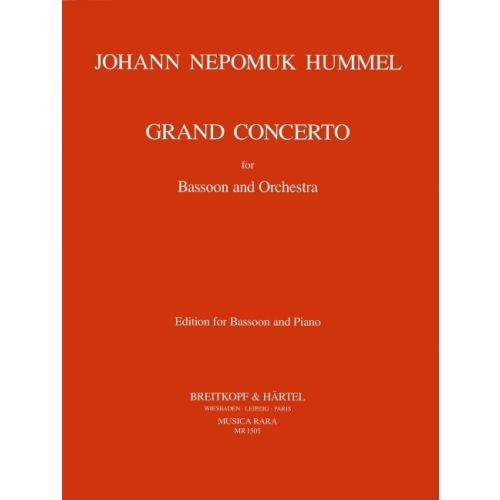 rött omslag till hummels fagottkonsert i f-dur
