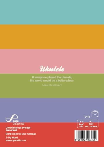 Gratulationskort ukulelar