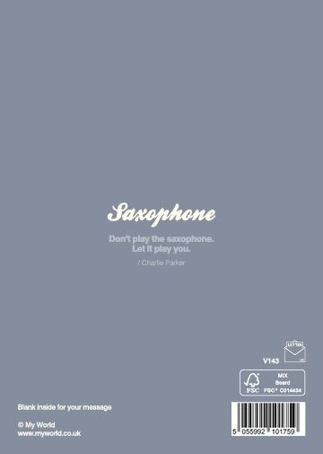 Gratulationskort saxofon