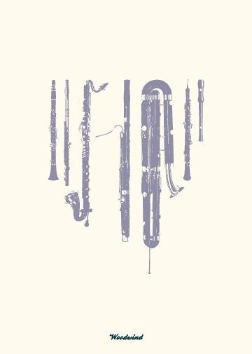 Gratulationskort träblåsinstrument