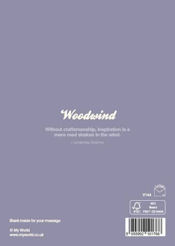 Gratulationskort träblåsinstrument