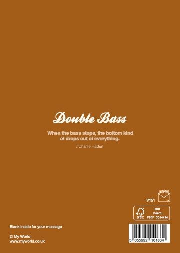 Gratulationskort kontrabas