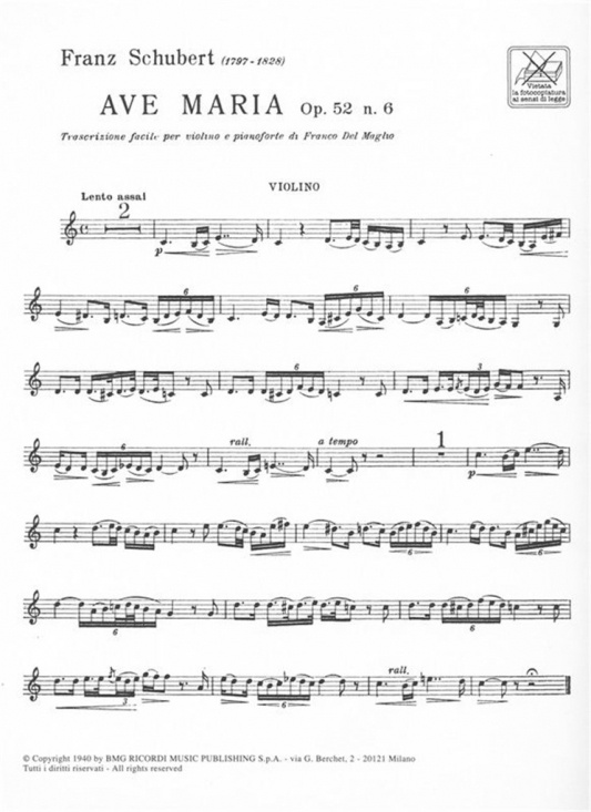 Schubert: Ave Maria för violin och piano