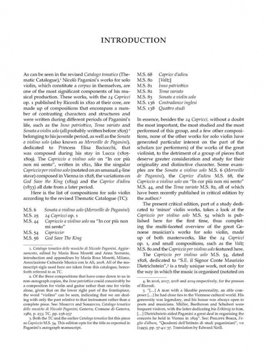 Capriccio per violino solo M.S. 54