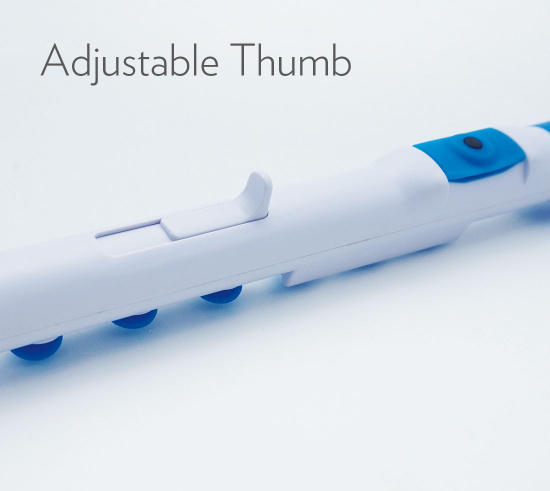 Blockflöjt sopran Nuvo Recorder+ vit-rosa Barockgrepp